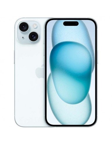 *Móvil iPhone 15 - 128GB Azul Claro Grado A, Salud de Batería 85%+ SIM Física (USADO)