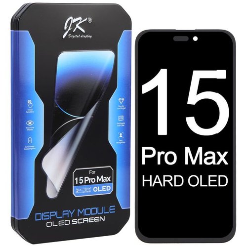 Pantalla iPhone 15 Pro Max JK OLED Dura LCD+Táctil Negra Completa (Control IC Reemplazable)