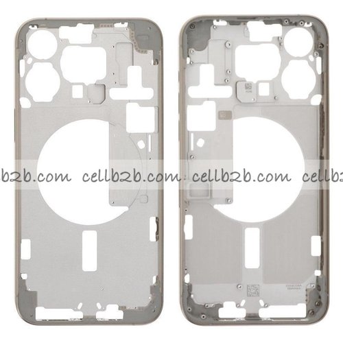 Carcasa Frontal para iPhone 15 Pro Max Titanic Natural
