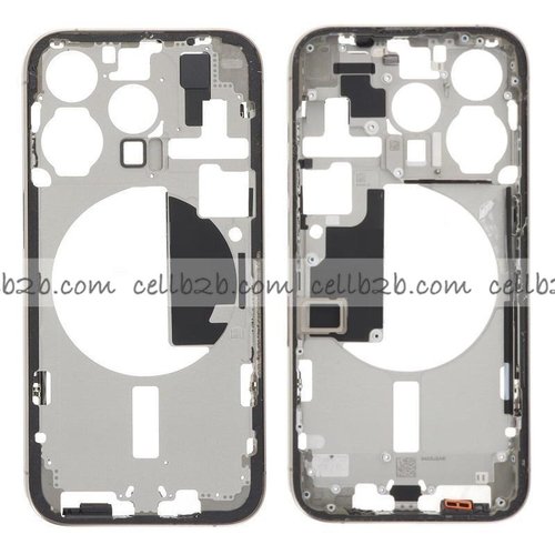 Carcasa Frontal para iPhone 15 Pro Titanic Natural