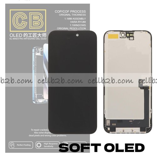Pantalla « CB SOFT OLED » iPhone 16 Plus Control IC Reemplazable LCD+TACTIL Completo