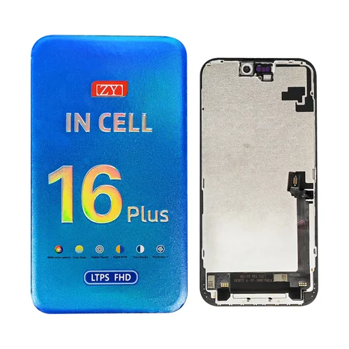 Pantalla iPhone 16 Plus ZY FHD-COF 1080p INCELL LCD+Táctil Negra Completa