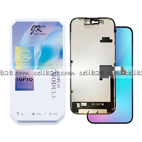 *Pantalla iPhone 16 Pro JK INCELL FHD LCD+Táctil Negra Completa (Control IC reemplazable)