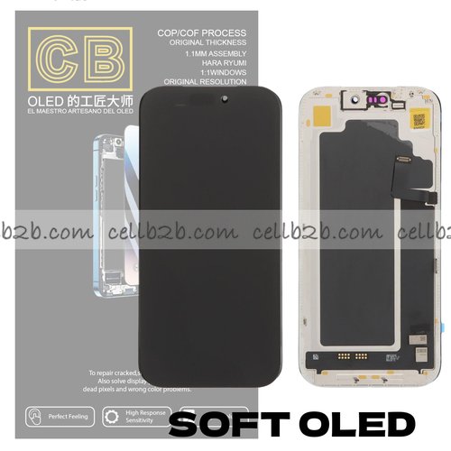 Pantalla « CB SOFT OLED » iPhone 17 Pro Control IC Reemplazable LCD+TACTIL Completo