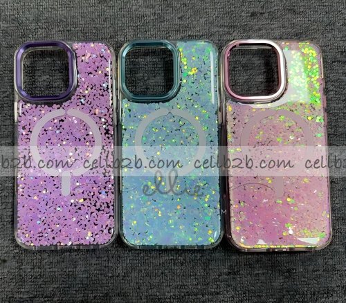 Funda Transparente Magsafe con Glitter para iPhone 17 Pro Max