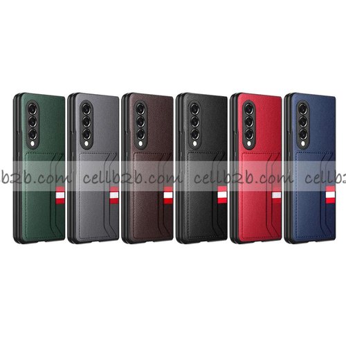 Funda de piel con Tarjetero para Samsung Z Fold 6