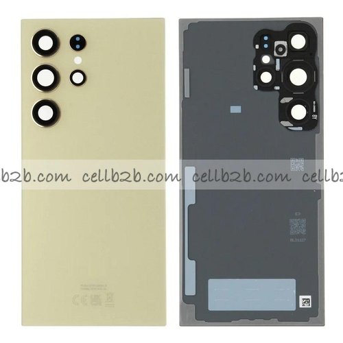 Tapa Trasera para Samsung S24 Ultra S928B Amarilla CON LENTE