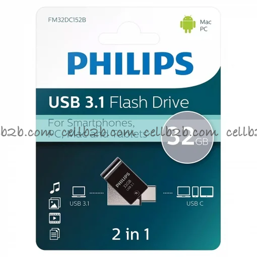 *Philips USB FLash Drive 2 in 1 32GB USB-C USB3.1