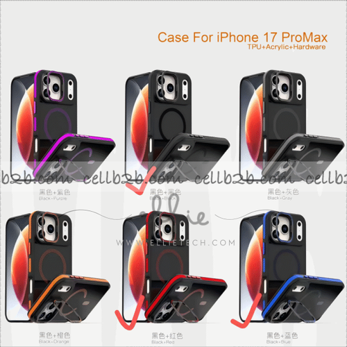 Funda Magsafe de Dos Tonos Con Soporte Cámara Plegable para iPhone 14/ 13