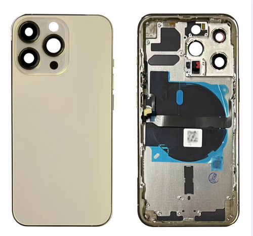 Tapa Chasis iPhone 13 Pro Dorado Con Recambios