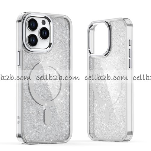 Funda Purpurina con MagSafe para iPhone 16 Pro Max