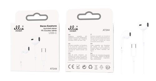 Ellietech AT244 Auriculares con Cable Tipo C
