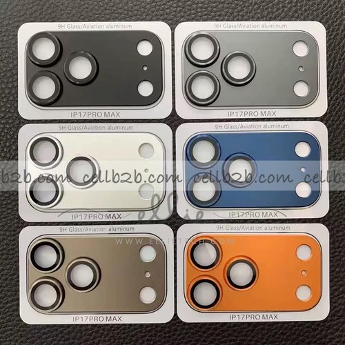 Protector Vidrio de Aluminio Lentes Cámara para iPhone 17 Pro