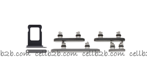 Botones Lateral con SIM para iPhone 15 Pro / 15 Pro Max Negro