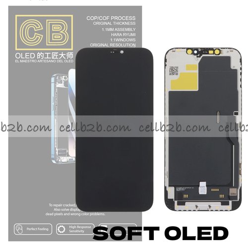 Pantalla « CB SOFT OLED » iPhone 12 Pro Max Control IC Reemplazable LCD+TACTIL Completo