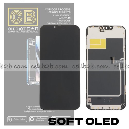 Pantalla « CB SOFT OLED » iPhone 13 Pro Max 120Hz Control IC Reemplazable LCD+TACTIL Completo