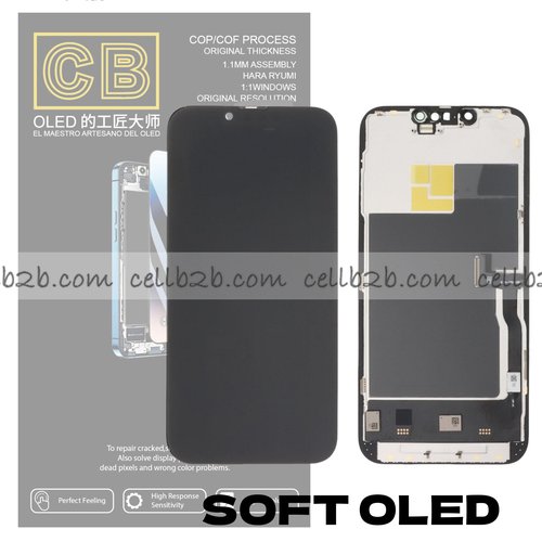 Pantalla « CB SOFT OLED » iPhone 13 Pro 120Hz Control IC Reemplazable LCD+TACTIL Completo