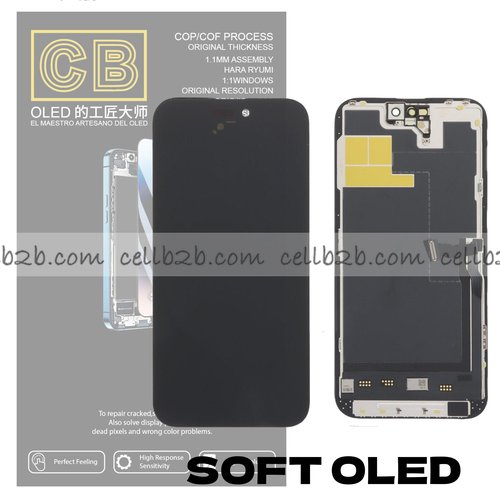Pantalla « CB SOFT OLED » iPhone 14 Pro Max 120Hz Control IC Reemplazable LCD+TACTIL Completo