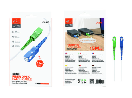 Ellietech CC510 Cable de Fibra Optica 15M