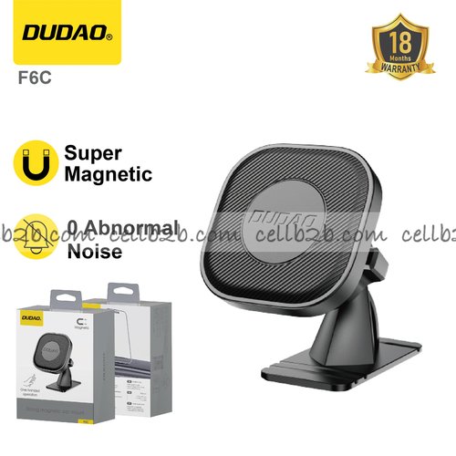 *Soporte Magnético para Coche con Rotación 360°, Imán Fuerte, Diseño Compacto, Negro - DUDAO F6C