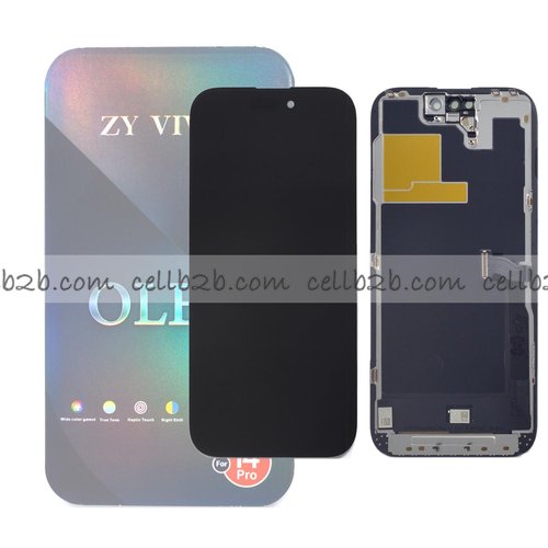 *Pantalla iPhone 14 Pro ZY FHD-COF 1080p OLED Dura LCD+Táctil Negra Completa (Control IC Reemplazable)