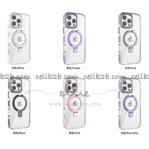 Funda Transparente Magnetica con Soporte Plegable para iPhone 13/14