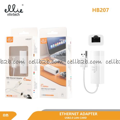 Ellietech HB207 Adaptador USB 2.0 a Ethernet