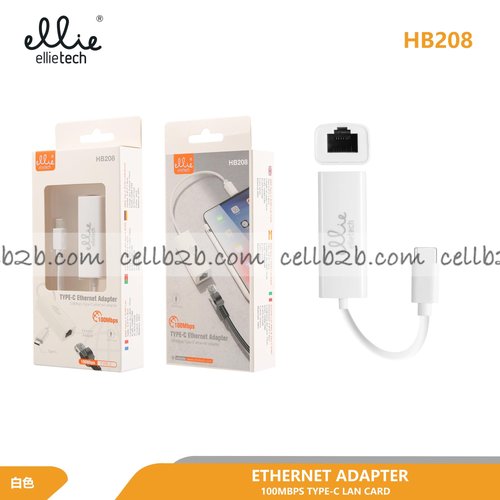 Ellietech HB208 Adaptador Tipo C a Ethernet