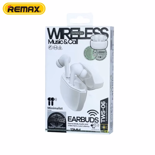 Remax TWS-06 Auriculares Inalámbricos Impermeable IPX-4 17 Horas de Duración
