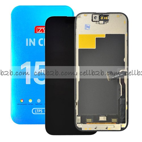 Pantalla iPhone 15 Pro ZY FHD-COF 1080p INCELL LCD+Táctil Negra Completa (Control IC Reemplazable)