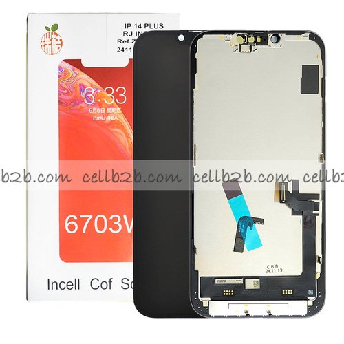 Pantalla iPhone 14 Plus RJ INCELL LCD+Táctil Negra Completa (Control IC reemplazable)