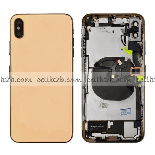 Tapa Chasis Con Recambio iPhone XS Max Dorado