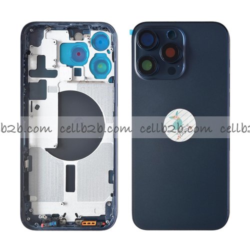 Tapa Chasis Con Bandeja iPhone 15 Pro Max Azul Sin Recambios