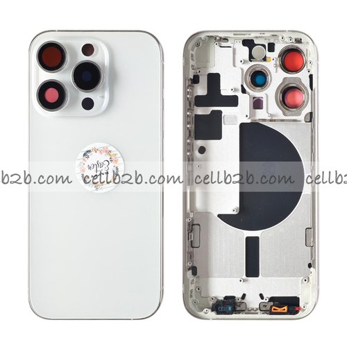 Tapa Chasis Con Bandeja iPhone 15 Pro Blanco Sin Recambios