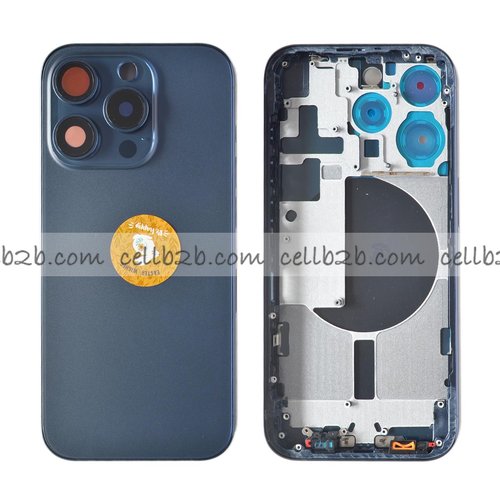 Tapa Chasis Con Bandeja iPhone 15 Pro Azul Sin Recambios