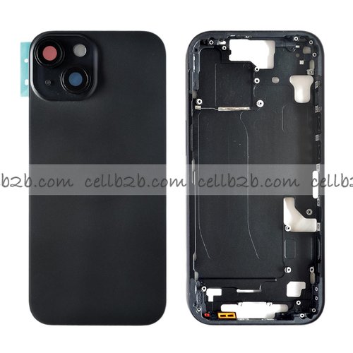 Tapa Chasis Con Bandeja iPhone 15 Negro Sin Recambios