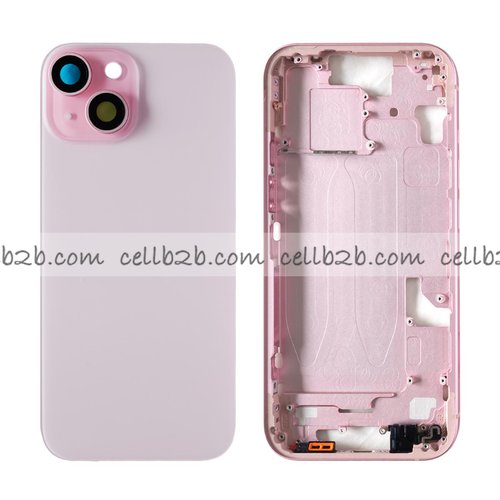 Tapa Chasis Con Bandeja iPhone 15 Rosa Sin Recambios