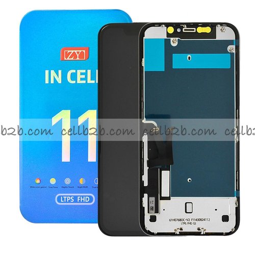 Pantalla iPhone 11 ZY FHD-COF 1080p INCELL LCD+Táctil Negra Completa (Control IC Reemplazable)