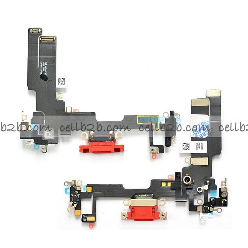 Flex de Carga para iPhone 14 Rojo Original Desmontaje
