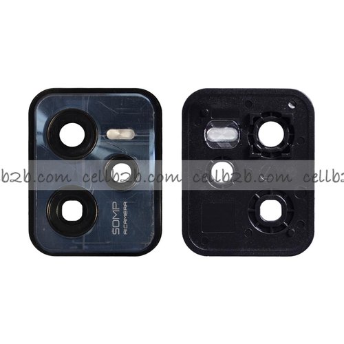Cristal Cámara + Marco para Realme C35 Negro
