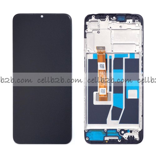 Original Pantalla OPPO A16 / A16S / A54S Negra CON MARCO Completa LCD+Tactil