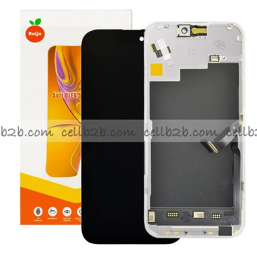 Pantalla iPhone 15 Pro Max RJ OLED Soft (High Refresh Rate) LCD+Táctil Negra Completa (Control IC Reemplazable)