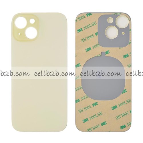 Tapa Trasera Cristal para iPhone 15 Amarillo