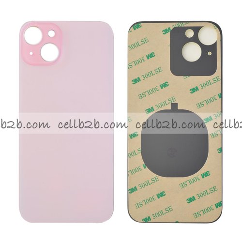 Tapa Trasera Cristal para iPhone 15 Plus Rosa