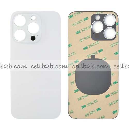 Tapa Trasera Cristal para iPhone 15 Pro Blanca