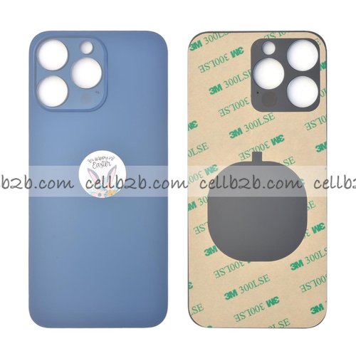 Tapa Trasera Cristal para iPhone 15 Pro Max Azul