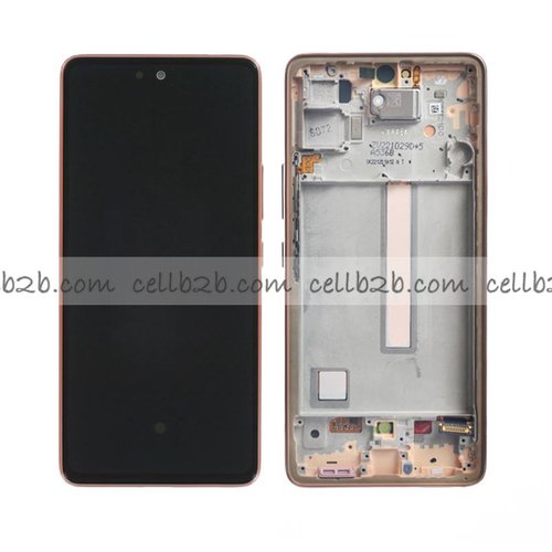 *Pantalla Samsung Galaxy A53 5G A536 Peach / Dorado con Marco Completa Original SERVICE PACK