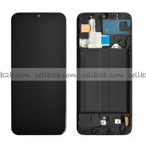Pantalla Samsung Galaxy A70 A705F Negra con Marco Completa Incell