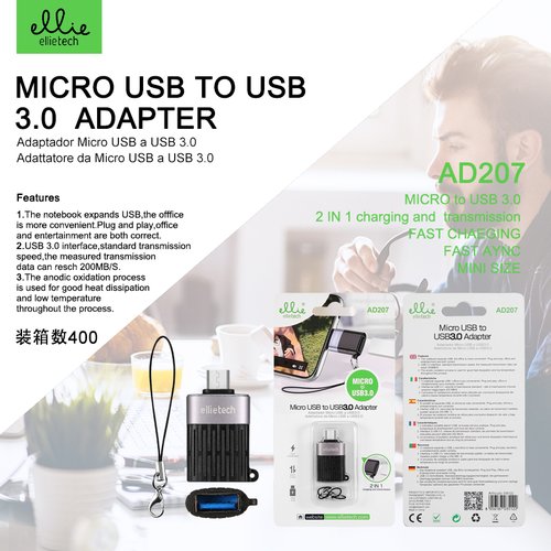 Ellietech AD207 Adaptador Micro A USB 3.0
