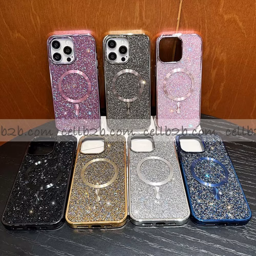 Funda MagSafe con Diamante Completo Nuevo para iPhone 16